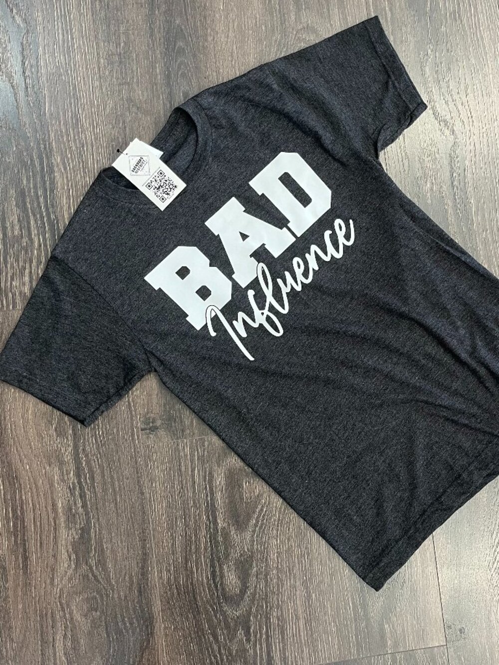 NWT Tutlex Bad Influence Unisex Graphic Tee Grey Size XLarge